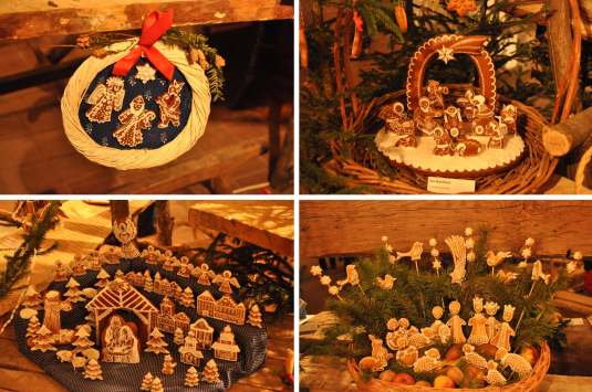 Nativity scenes, but also St. Nicolas with Angel and Devils, another Advent tradition